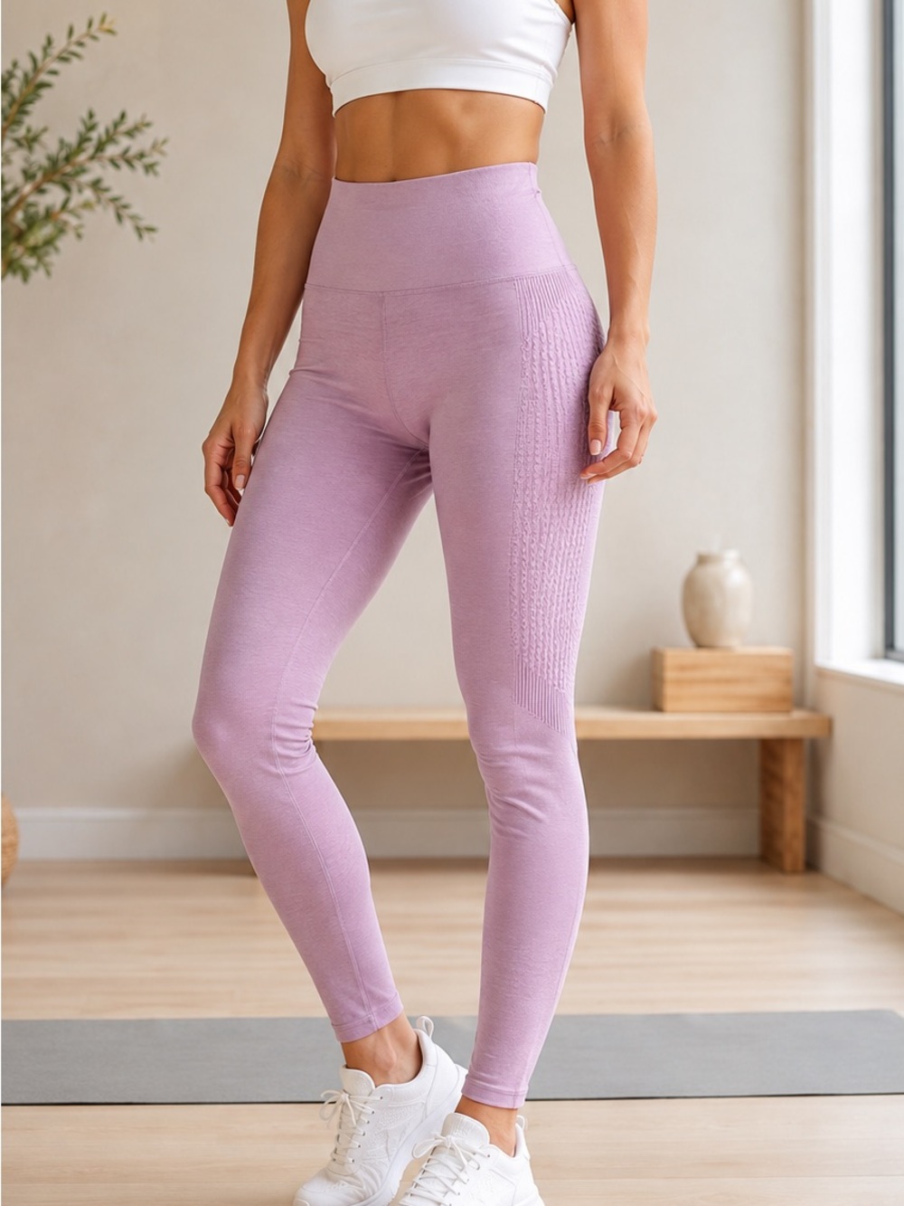 Alphalete Women's Amplify Contour High Waist Yoga Workout Leggings‎ Pink Small S
